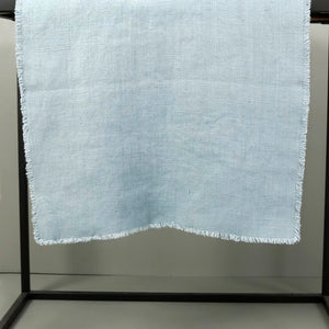 Rustic Linen Table Runners / Stone Blue