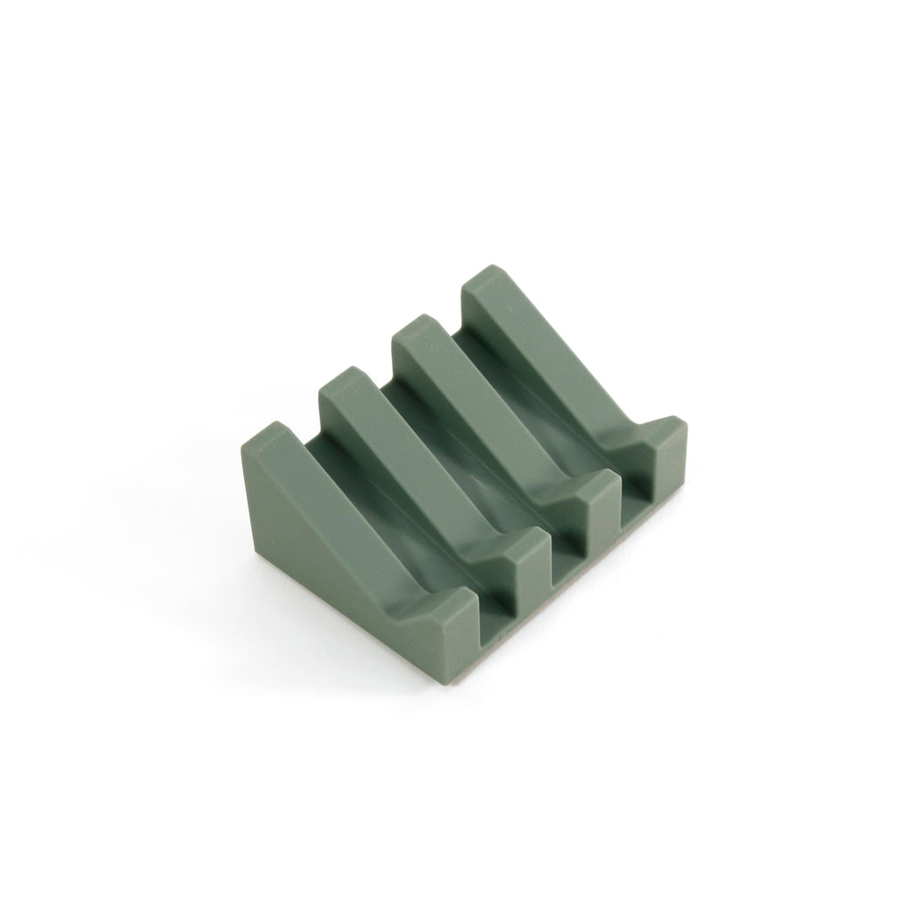 Silicone Slanted Soap Dish / Sage Green