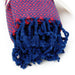 Turkish Cotton Bath Towel / Fuchsia & Blue
