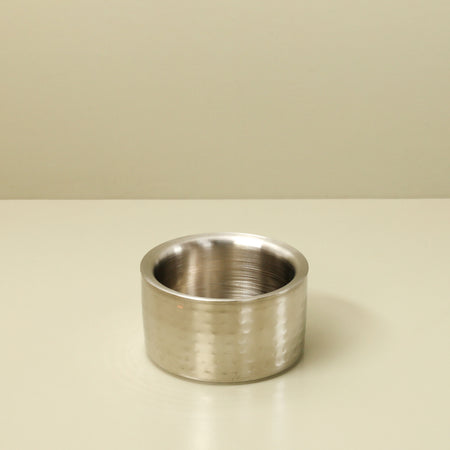 Satin Finish Hammered Double Wall Wine Coaster