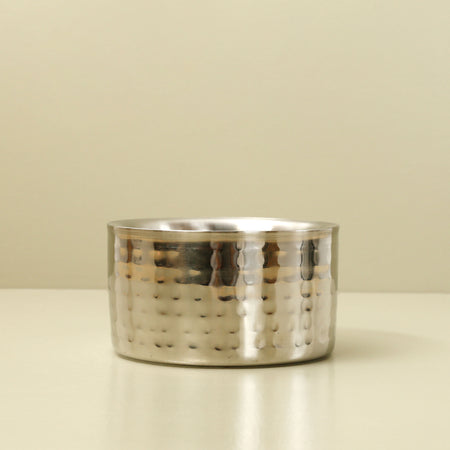 Satin Finish Hammered Double Wall Wine Coaster