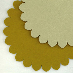 Graf Lantz Felt Scallop Trivet / Dandelion