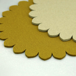 Graf Lantz Felt Scallop Trivet / Dandelion