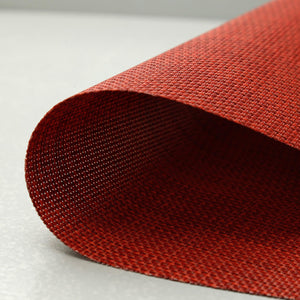 Chilewich Vinyl Placemats / Mini Basketweave Scarlet Oval