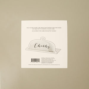 Hester & Cook Paper Place Cards / Serving Dome Place Card