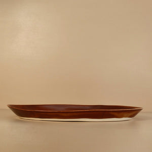 Davistudio Large Oval Platter /  Shino