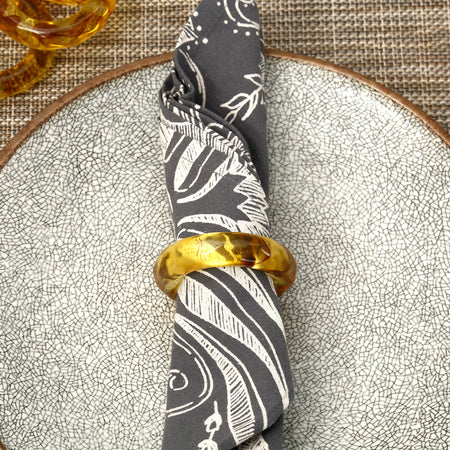 Lemon Napkin Rings  / 4pc