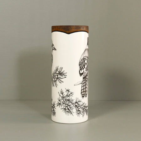 Laura Zindel Canister Vase / Small / Blue Jay