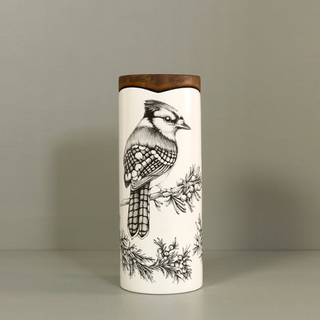 Laura Zindel Canister Vase / Small / Blue Jay