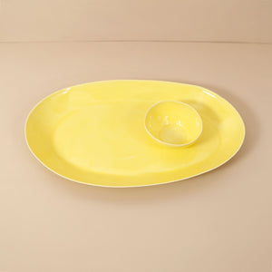 Davistudio Large Oval Platter / Lemon