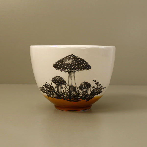 Laura Zindel Small Deep Bowl / Woodland Mushrooms