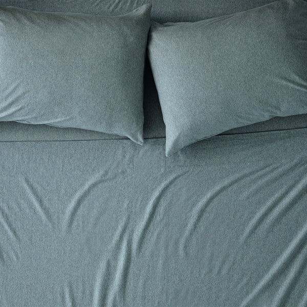 Pact Organic Tee Jersey Pillowcases / Smoke Heather