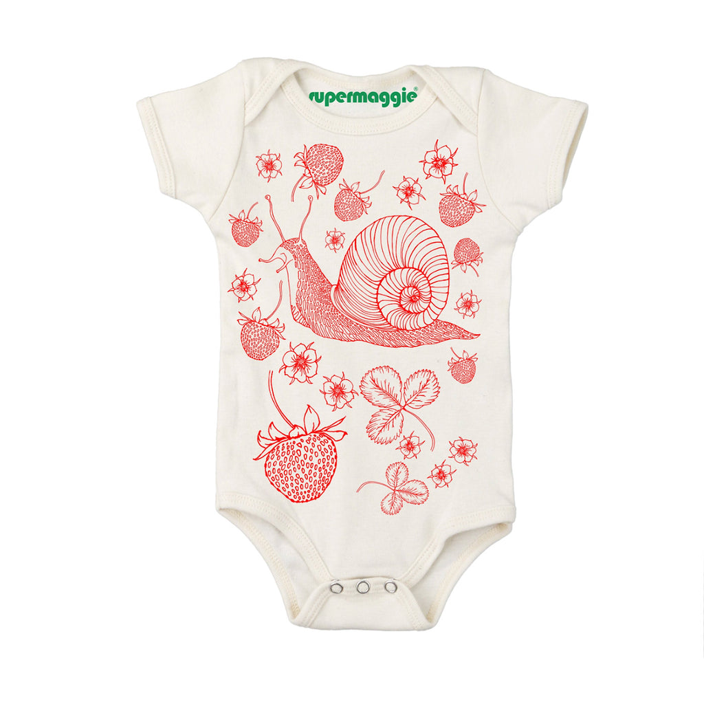 Supermaggie Organic Cotton Baby Onesie / Snail