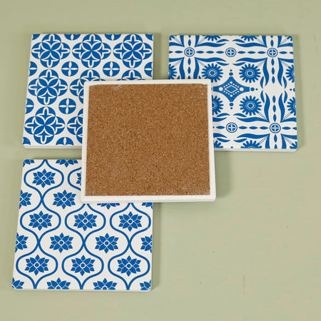 Tangier Soak up Ceramic Coaster Set (4pc)