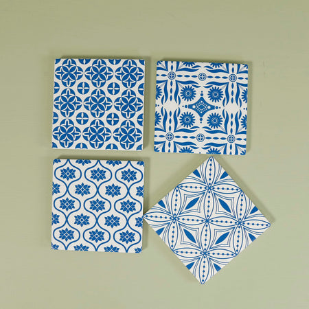 Tangier Soak up Ceramic Coaster Set (4pc)