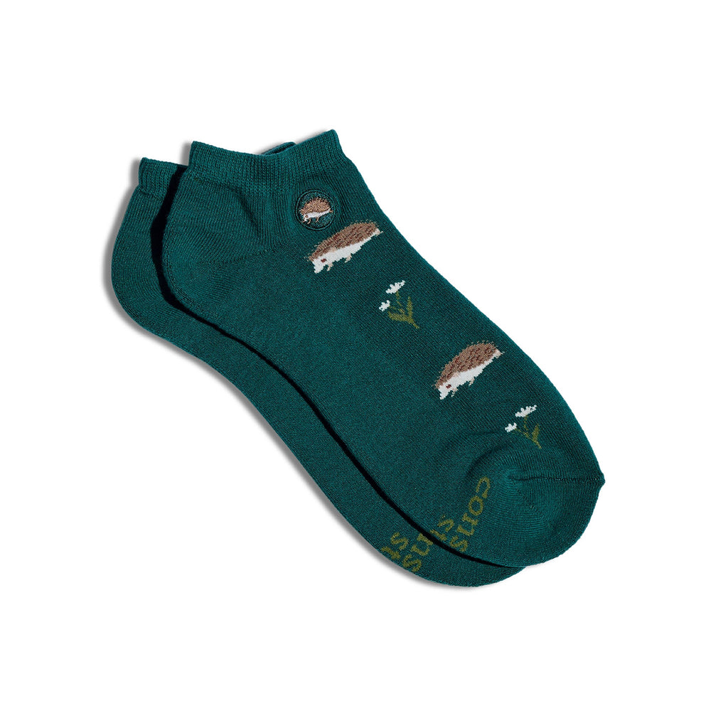 Ankle Socks That Protect Pollinators / Teal Hedgehogs