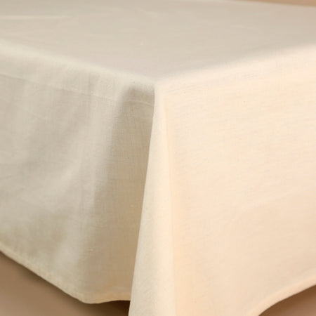 Solid Color Cotton Tablecloths / Ecru