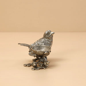 Pewter Salt Cellar / Song Bird
