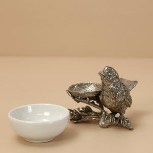 Pewter Salt Cellar / Song Bird