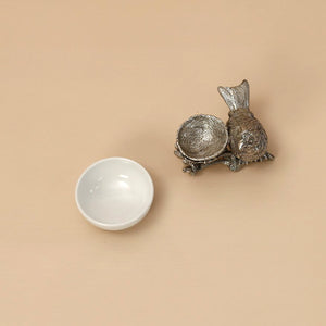 Pewter Salt Cellar / Song Bird