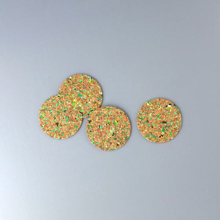 Speckled Cork Coaster Set / Green