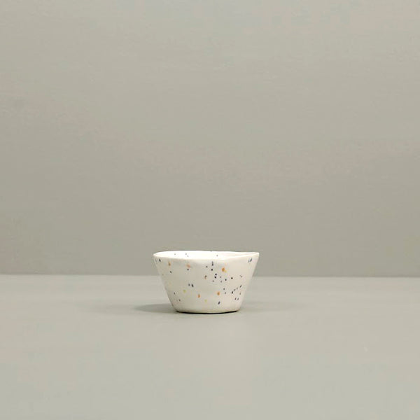 Speckled Sauce Bowl / White Confetti