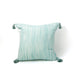 Outdoor Square Pillow / Striped Turquoise
