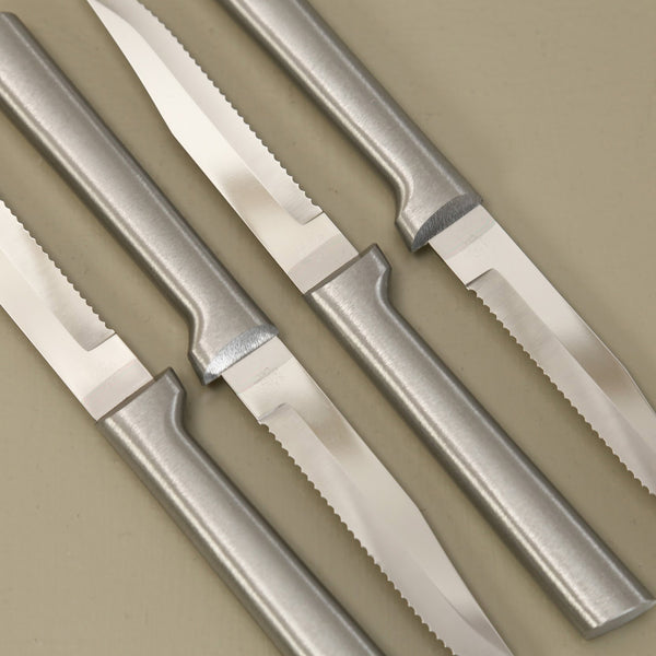 Stainless Steel Serrated Steak Knives / 4pc