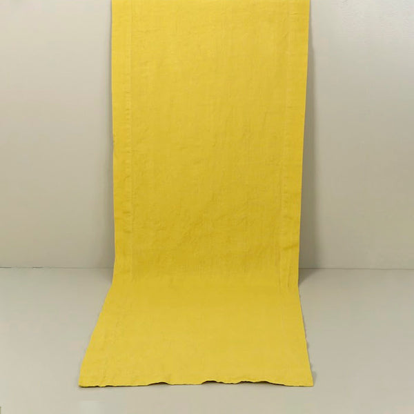 Stonewashed Linen Table Runners / Citrine