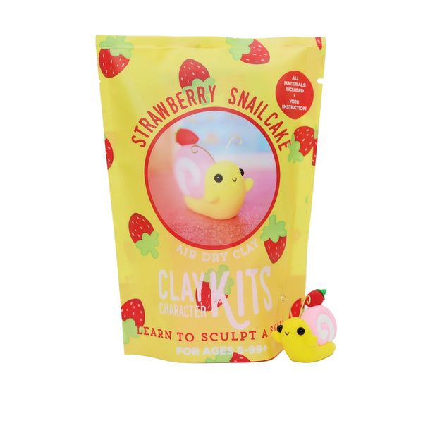 Strawberry Snailcake DIY Polymer Clay Kit | Arts & Craft Kit