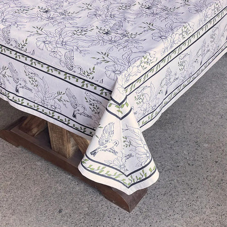 Sumner Screen Printed Cotton Tablecloth