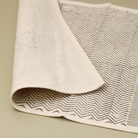 Cotton Block Print Placemat / Aspen Slate