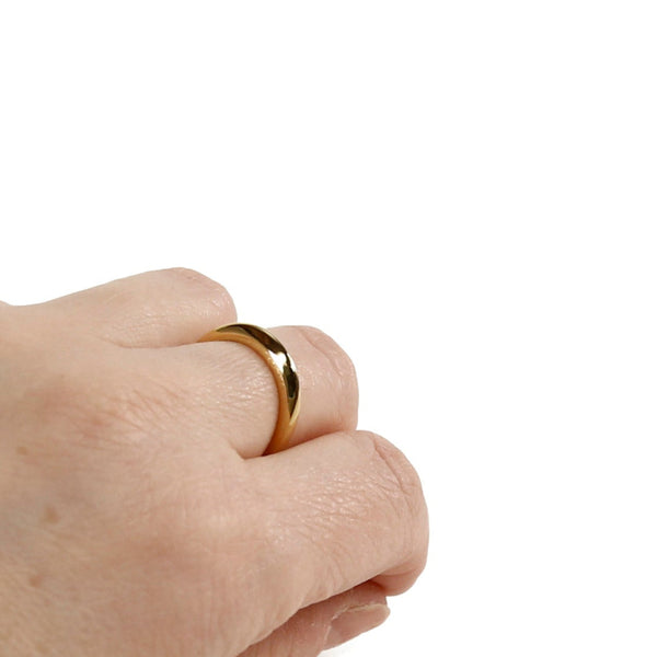 Gold Plate Tapered Point Ring