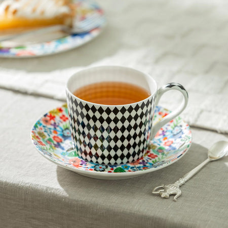 Bone China Tea Cup & Saucer / Mad Hatter