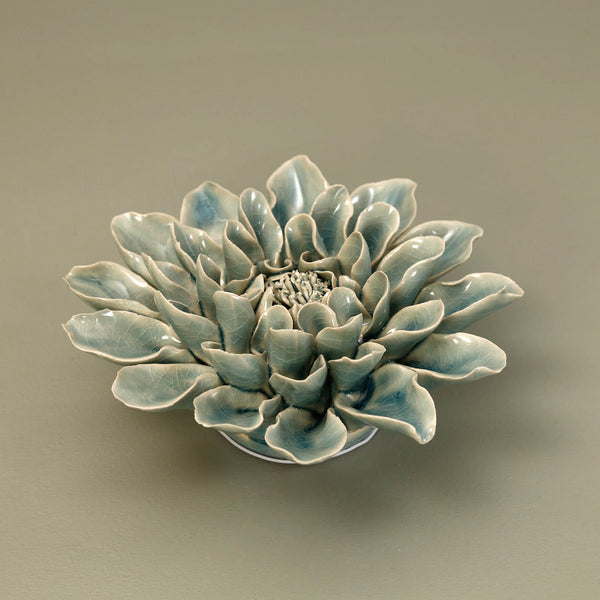 Ceramic Flower / Teal Flower