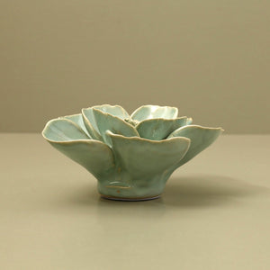 Ceramic Flower / Teal Poppy