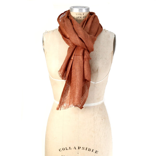 Linen Scarf / Terracotta