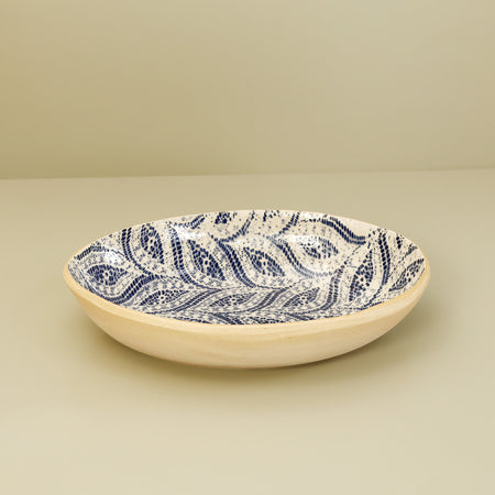 Medium Nested Oval Bowl / Cobalt / Paisley