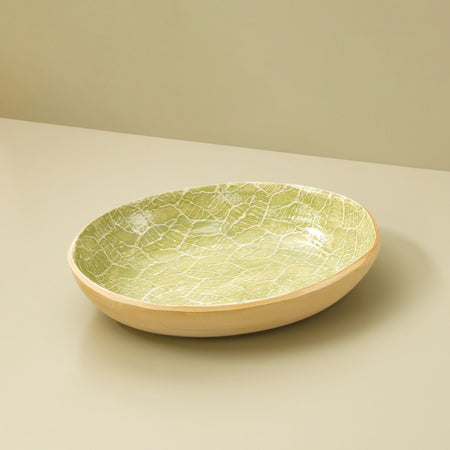 Medium Nested Oval Bowl / Citrus / Foliage