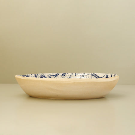 Medium Nested Oval Bowl / Cobalt / Paisley