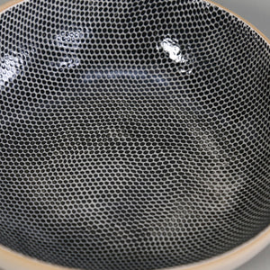 Terrafirma 8" Round Bowl / Honeycomb / Black