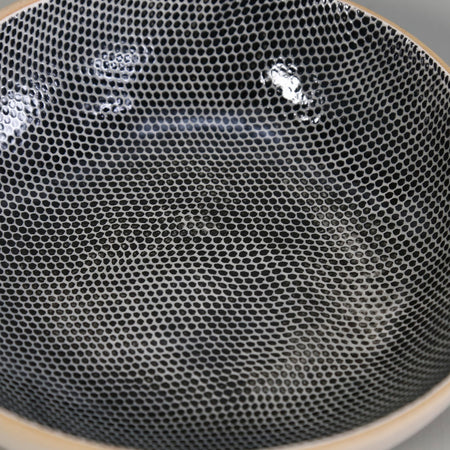 Terrafirma 8" Round Bowl / Black / Honeycomb