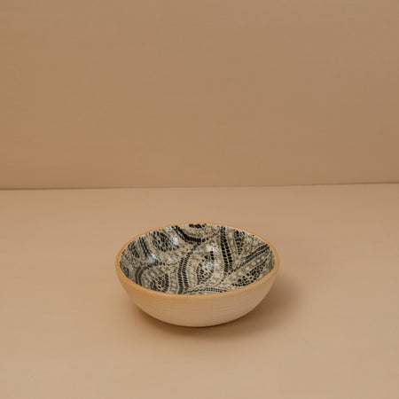 Terrafirma Soup Bowl / Paisley / Black