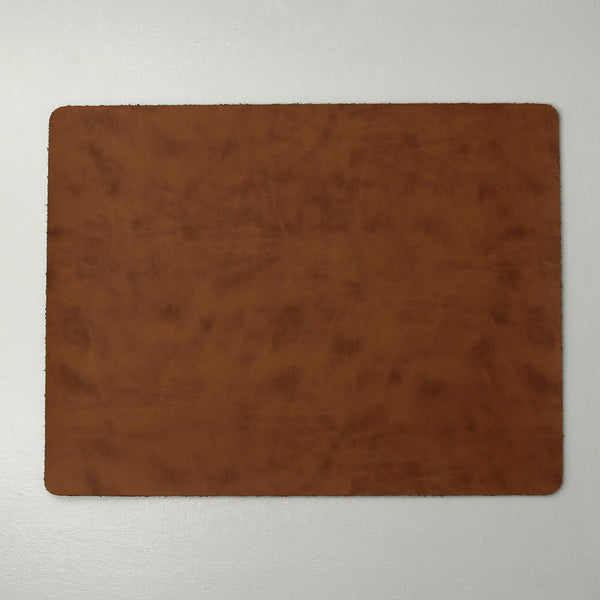Faux Leather Placemats / Rectangle / Blonde Tobacco