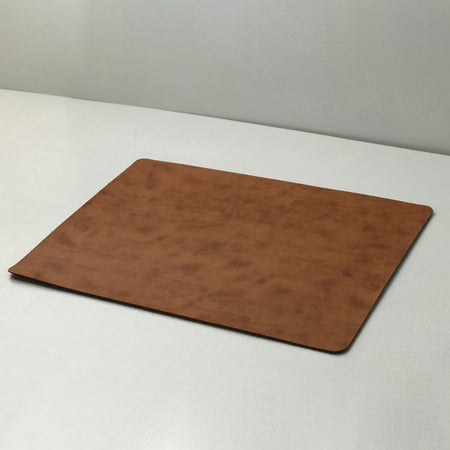 Faux Leather Placemats / Rectangle / Blonde Tobacco
