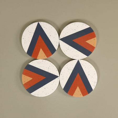 Stone Ceramic Coaster 4pc / Arrow