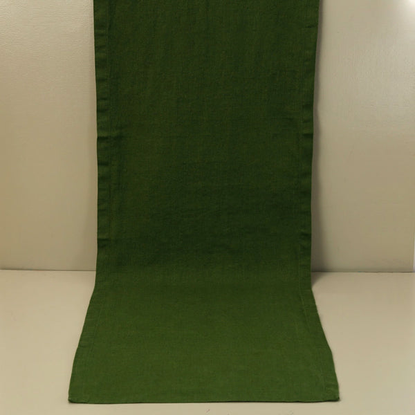 True Green Linen Table Runner
