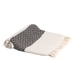 Turkish Cotton Bath Towel / Damla Black & White