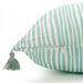Outdoor Square Pillow / Striped Turquoise