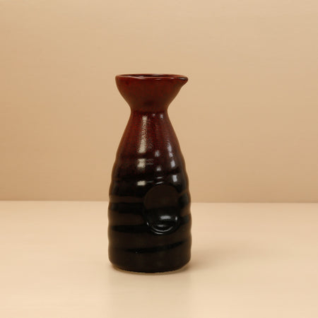 Red & Black Glaze Ceramic Sake Pitcher